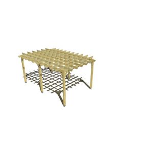 Pergola bois - 3m x 5m - indépendante - style retro - livraison comprise