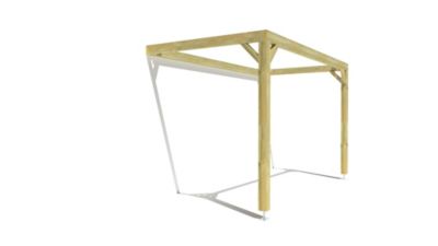 Pergola bois - 4m x 2m - adossée - cadre simple - livraison comprise