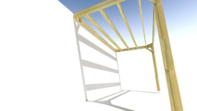 Pergola bois - 4m x 2m - adossée - sens largeur - livraison comprise