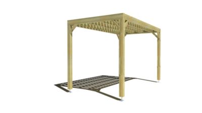 Pergola bois - 4m x 2m - indépendante - sens largeur - platelage bois - livraison comprise