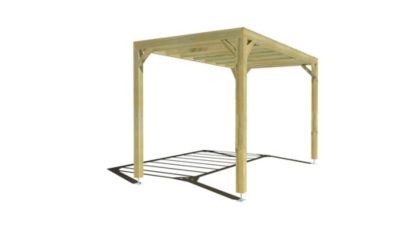 Pergola bois - 4m x 2m - indépendante - sens profondeur - livraison comprise