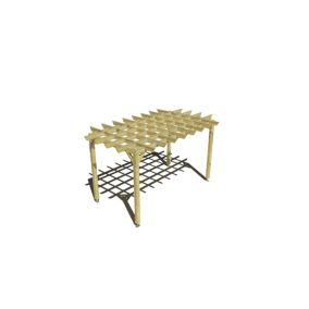 Pergola bois - 4m x 2m - indépendante - style retro - livraison comprise