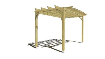 Pergola bois - 4m x 2m - indépendante - style retro - livraison comprise