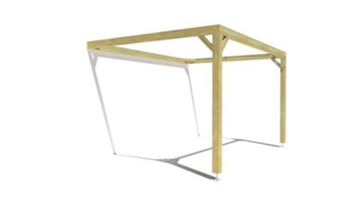 Pergola bois - 4m x 3m - adossée - cadre simple - livraison comprise