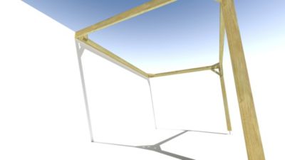 Pergola bois - 4m x 3m - adossée - cadre simple - livraison comprise