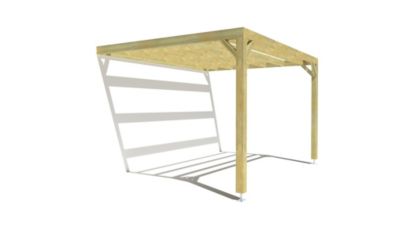 Pergola bois - 4m x 3m - adossée - sens largeur - livraison comprise