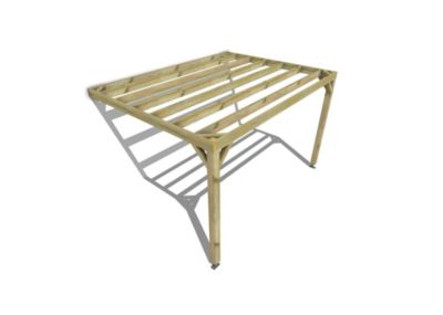 Pergola bois - 4m x 3m - adossée - sens largeur - livraison comprise