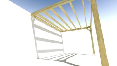 Pergola bois - 4m x 3m - adossée - sens largeur - livraison comprise