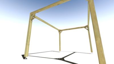 Pergola bois - 4m x 3m - indépendante - cadre simple - livraison comprise