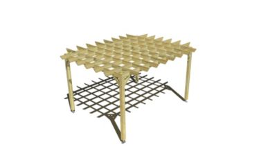 Pergola bois - 4m x 3m - indépendante - style retro - livraison comprise