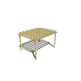 Pergola bois - 4m x 3m - indépendante - style retro - livraison comprise