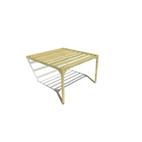 Pergola bois - 4m x 4m - adossée - sens largeur - livraison comprise