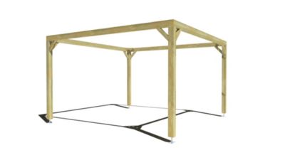 Pergola bois - 4m x 4m - indépendante - cadre simple - livraison comprise