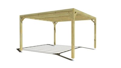 Pergola bois - 4m x 4m - indépendante - sens profondeur - livraison comprise