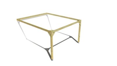 Pergola bois - 4m x 5m - adossée - cadre simple - livraison comprise