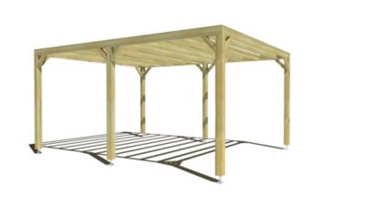 Pergola bois - 4m x 5m - indépendante - sens largeur - livraison comprise