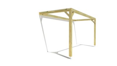 Pergola bois - 5m x 2m - adossée - cadre simple - livraison comprise