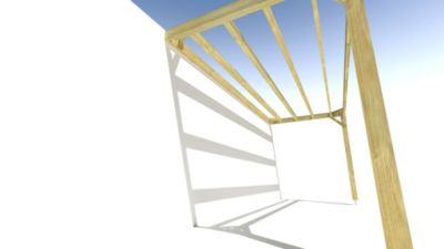 Pergola bois - 5m x 2m - adossée - sens largeur - livraison comprise