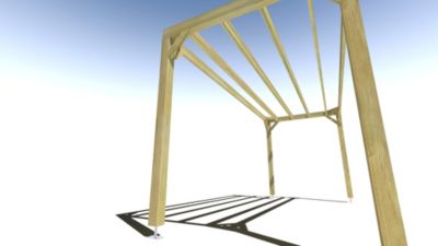 Pergola bois - 5m x 2m - indépendante - sens largeur - livraison comprise