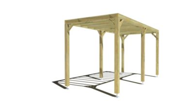 Pergola bois - 5m x 2m - indépendante - sens profondeur - livraison comprise