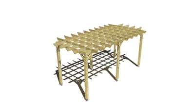 Pergola bois - 5m x 2m - indépendante - style retro - livraison comprise