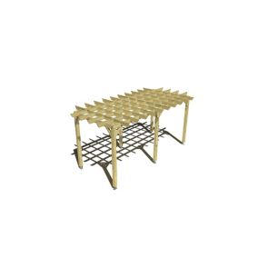 Pergola bois - 5m x 2m - indépendante - style retro - livraison comprise