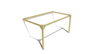 Pergola bois - 5m x 3m - adossée - cadre simple - livraison comprise