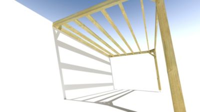 Pergola bois - 5m x 3m - adossée - sens largeur - livraison comprise