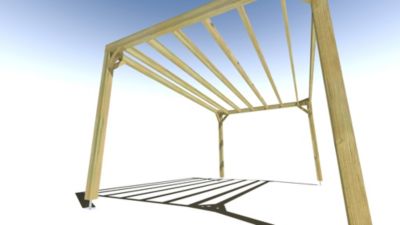 Pergola bois - 5m x 3m - indépendante - sens largeur - livraison comprise