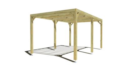 Pergola bois - 5m x 3m - indépendante - sens profondeur - livraison comprise