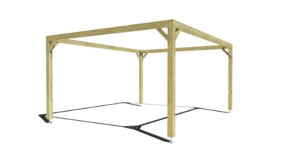 Pergola bois - 5m x 4m - indépendante - cadre simple - livraison comprise