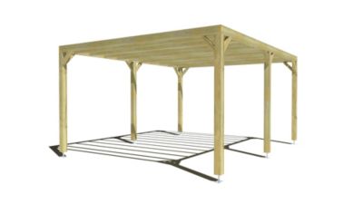 Pergola bois - 5m x 4m - indépendante - sens profondeur - livraison comprise