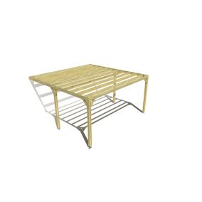 Pergola bois - 5m x 5m - adossée - sens largeur - livraison comprise