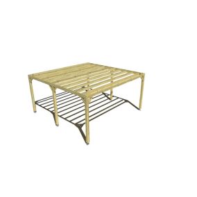 Pergola bois - 5m x 5m - indépendante - sens largeur - livraison comprise