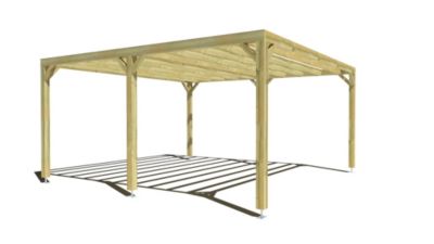 Pergola bois - 5m x 5m - indépendante - sens largeur - livraison comprise