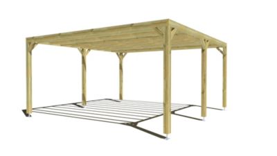 Pergola bois - 5m x 5m - indépendante - sens profondeur - livraison comprise