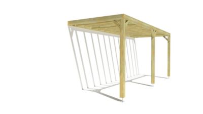 Pergola bois - 6m x 2m - adossée - sens profondeur - livraison comprise