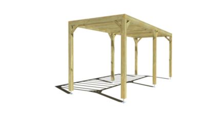 Pergola bois - 6m x 2m - indépendante - sens profondeur - livraison comprise