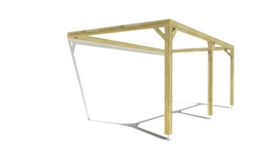 Pergola bois - 6m x 3m - adossée - cadre simple - livraison comprise