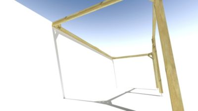 Pergola bois - 6m x 3m - adossée - cadre simple - livraison comprise