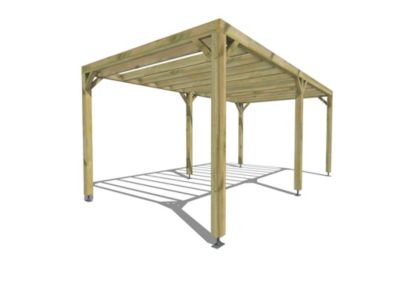 Pergola bois - 6m x 3m - indépendante - sens profondeur - livraison comprise