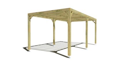 Pergola bois - 6m x 3m - indépendante - sens profondeur - livraison comprise