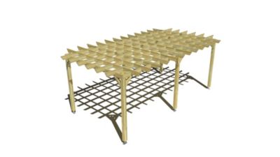 Pergola bois - 6m x 3m - indépendante - style retro - livraison comprise