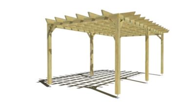 Pergola bois - 6m x 3m - indépendante - style retro - livraison comprise