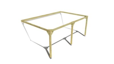 Pergola bois - 6m x 4m - adossée - cadre simple - livraison comprise