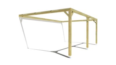 Pergola bois - 6m x 4m - adossée - cadre simple - livraison comprise