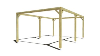 Pergola bois - 6m x 4m - indépendante - cadre simple - livraison comprise