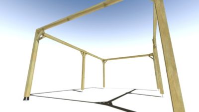 Pergola bois - 6m x 4m - indépendante - cadre simple - livraison comprise