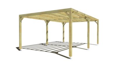 Pergola bois - 6m x 4m - indépendante - sens largeur - livraison comprise