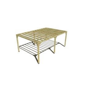 Pergola bois - 6m x 4m - indépendante - sens profondeur - livraison comprise